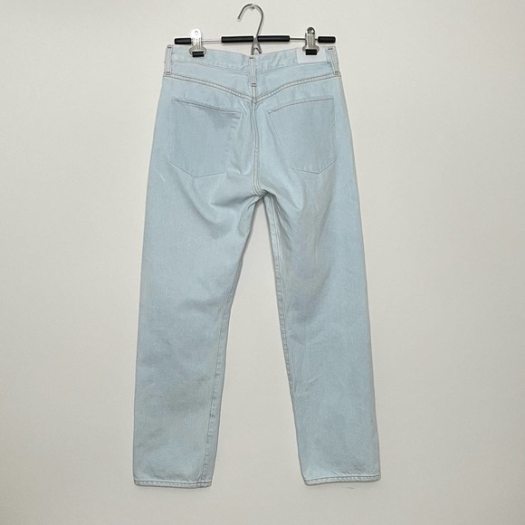 GOLDSIGN The Benefit High Rise Straight Leg Jeans Light Wash 29 - Picture 3 of 13